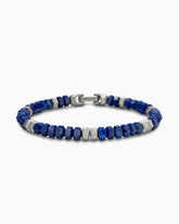 Hex Bead Bracelet in Sterling Silver with Lapis, 6mm